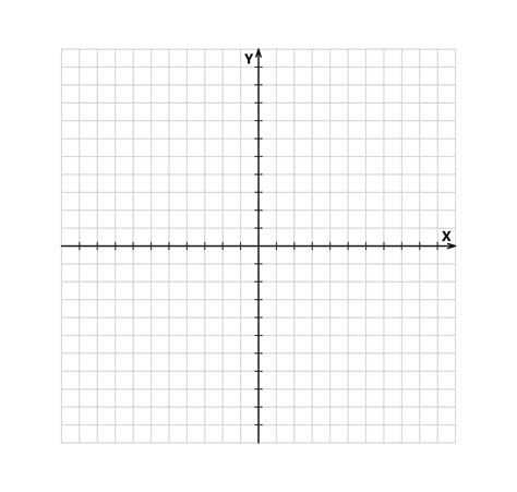 Blank cartesian coordinate system in two dimensions. Rectangular ...