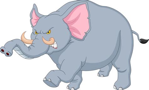 Angry elephant cartoon | Premium AI-generated vector