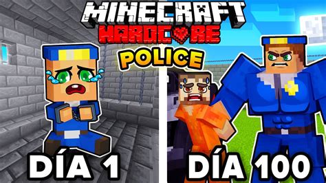 Sobreviví 100 DÍAS Siendo un AGENTE DE POLICÍA en Minecraft HARDCORE