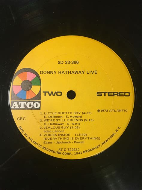 Donny Hathaway - Live (Vinyl, LP, Album, Club Edition) | Discogs