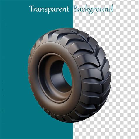 Premium PSD Realistic Car Tires Transparent Set