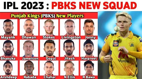 Punjab Kings Ipl 2023 Punjab Kings Full And Final Squad Pbks Team