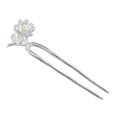 Sterling Silver Hair Pin Full Silver