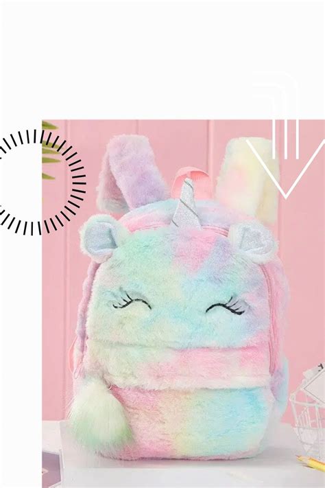 Plush Girls Unicorn Backpack Cute Rainbow Unicorn Unicorn Backpack Plush Backpack