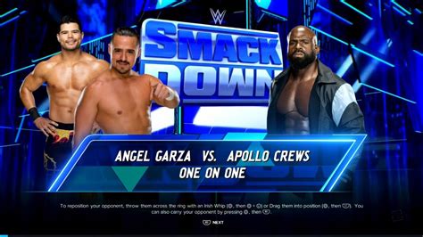 Smackdown Apollo Crews Vs Angel Garza YouTube