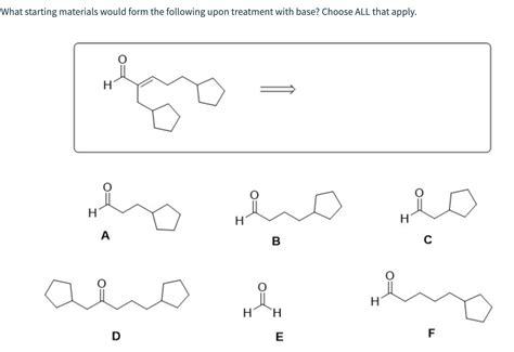 Solved What Starting Materials Would Form The Following Upon Chegg