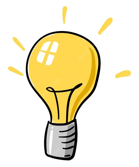 Yellow Light Bulb Vector Png Images Yellow Bulb Vector Illustration