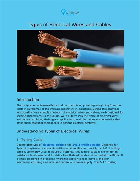 Ppt Types Of Electrical Wires And Cables Powerpoint Presentation