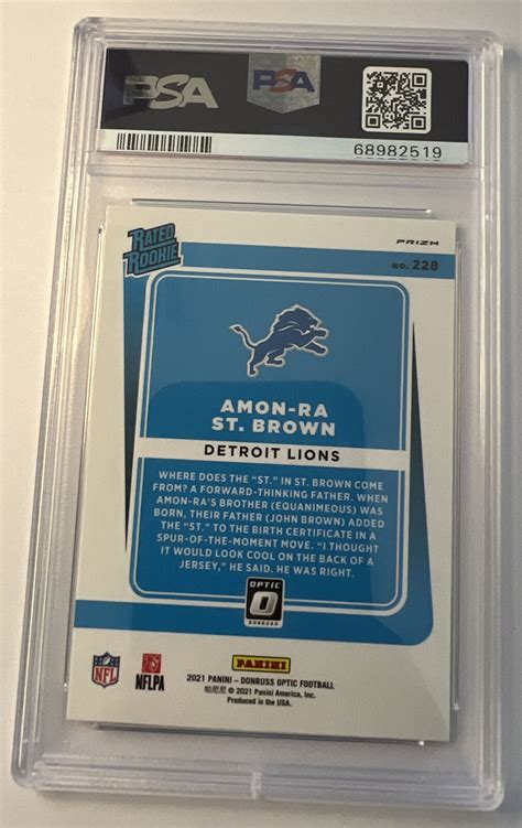 2021 Panini Zenith Rookie Patch Autographs 111 Amon Ra St Brown