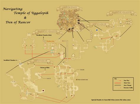 Temple of Uggalepih/Maps - Gamer Escape's Final Fantasy XI wiki - Characters, items, jobs, and more