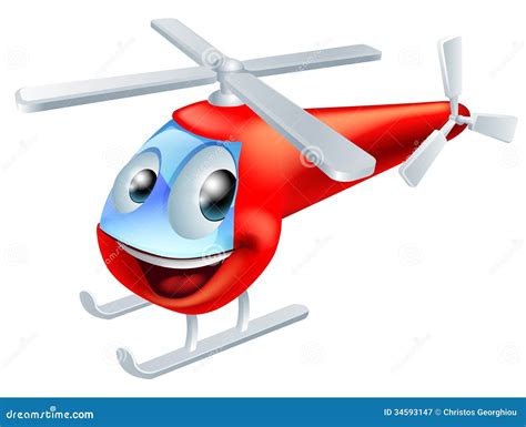 Cute Red Helicopter Vector Cartoon Vector | CartoonDealer.com #9205531