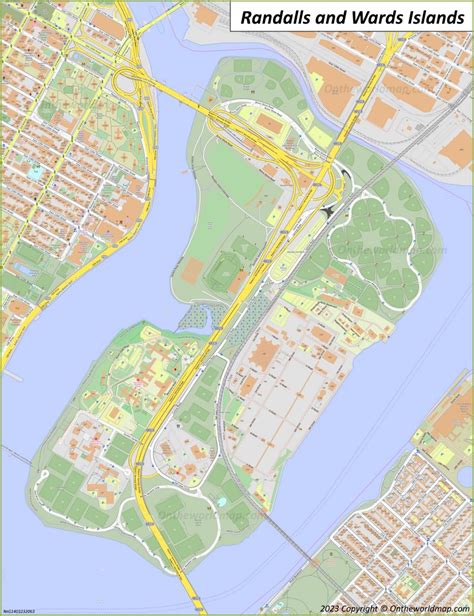 Randalls And Wards Islands Map Manhattan New York City U S