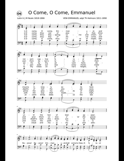 O Come, O Come, Emmanuel sheet music download free in PDF or MIDI