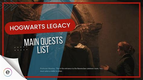 Hogwarts Legacy All Main Quests List