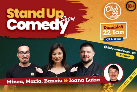 Bilete Stand Up La Club Cu Maria Popovici Mincu Banciu Ioana