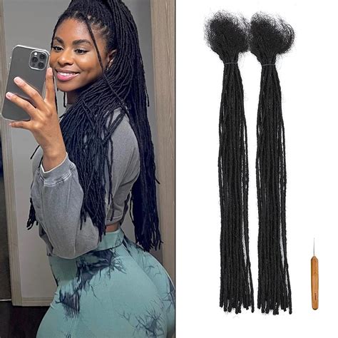 0 2cm Microlocs 100 Human Hair Dreadlock Extensions For Men Women