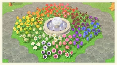 Kristian Kenneth Acnh Designs On Instagram A Rainbow Flowerbed