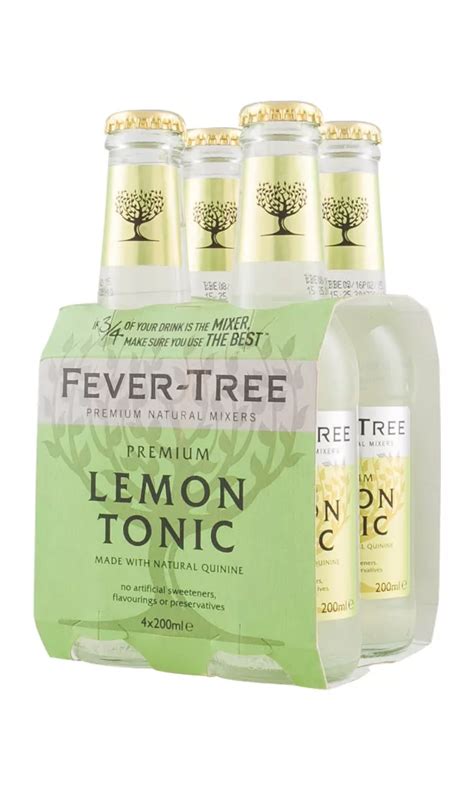 Fever Tree Lemon Tonic 4x200ml Pack Hedonism Wines