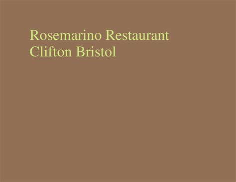 22 Rosemarino Restaurant Clifton Bristol By Raylooyenga25 Issuu