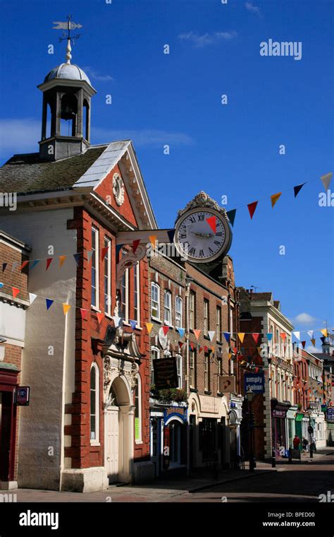 The Old Corn Exchange With Its Clock In The High Street Rochester