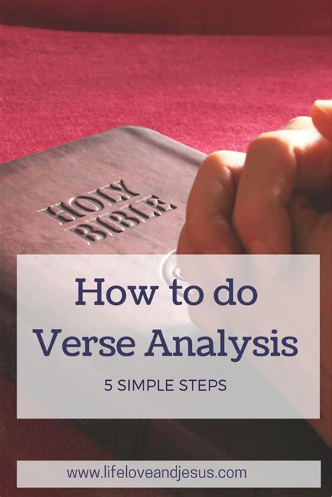 How to Do Verse Analysis | 5 Simple Steps - Life, Love, and Jesus