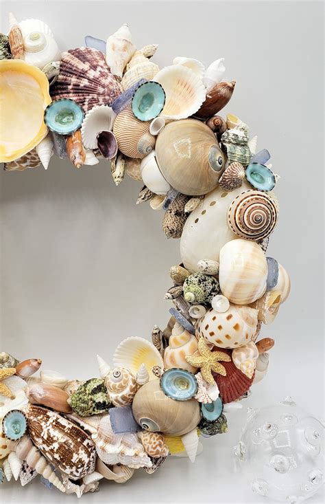 Beach Decor Seashell Wreath Nautical Decor Shell Wreath Etsy