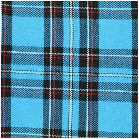 Scottish Tartan Fabric Andrews Turquoise X 10cm Ma Petite Mercerie