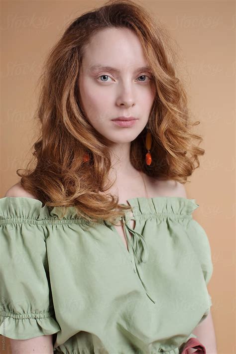 Portrait Of A Beautiful Woman With Ginger Hair By Stocksy