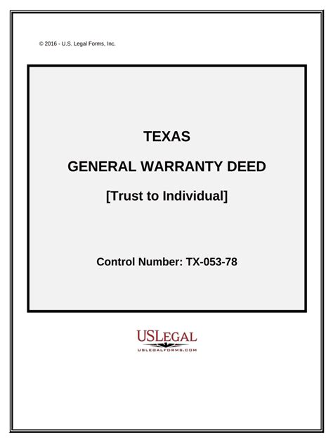 Warranty Deed Trust Individual Doc Template PdfFiller