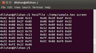 Command-line driven Intel HEX file decoder