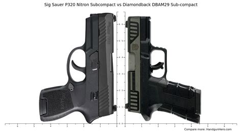 Sig Sauer P320 Nitron Subcompact Vs Diamondback DBAM29 Sub Compact Size