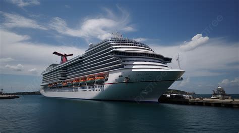 Carnival Cruise Ship Docked In A Harbor Background Carnival Dream Ship