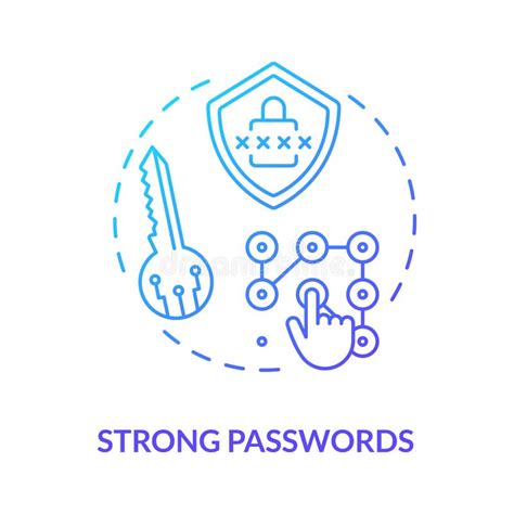 Use Strong Passwords To Protect Your Accounts Online Cyber Security Icon 3d Isometric Flat