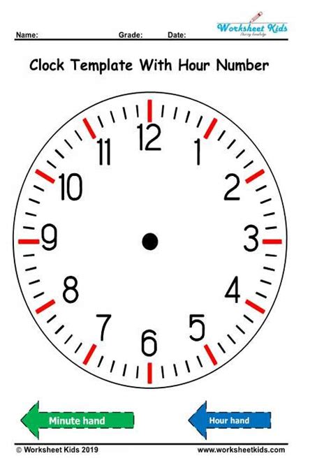 Clock Printable Worksheets