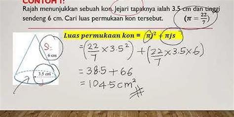 Formula Luas Permukaan Kon Formula Isipadu Silinder Tingkatan 3