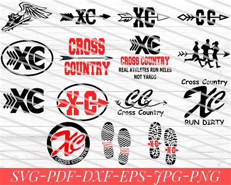 Cross Country Svg Bundle, Cross Country Svg, Cross Country Pack Download, Sport Svg, Dxf, Png ...