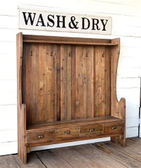 Farmhouse Embossed Metal Wash And Dry Sign Black And Etsy