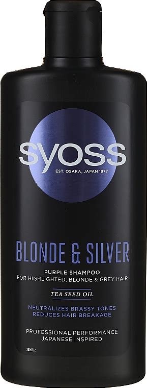 Syoss Blond Silver Purple Shampoo For Highlighted Blonde Grey Hair