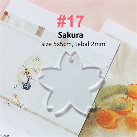 Jual Bahan Gantungan Kunci Akrilik Polos Clear Blank Acrylic Keychain