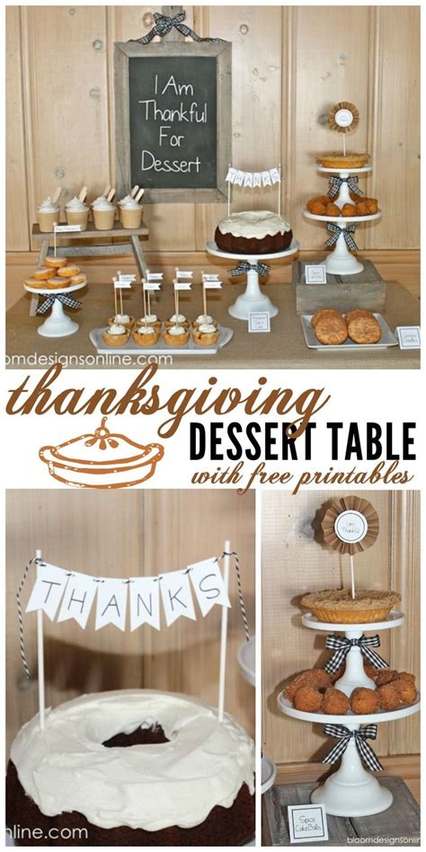 Thanksgiving Dessert Table Free Printables