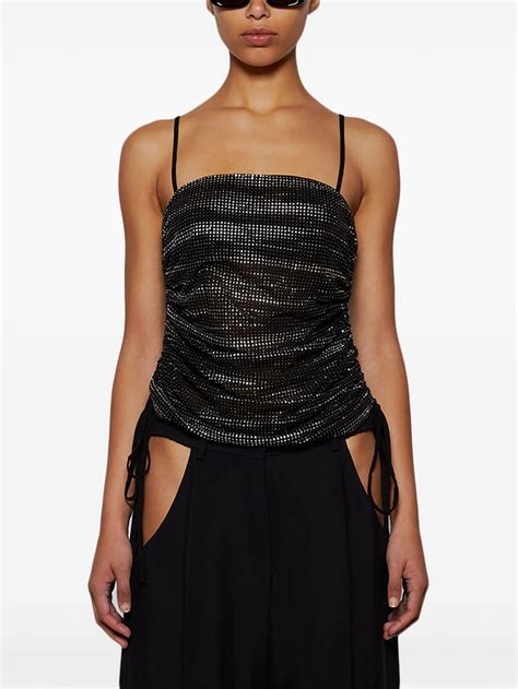 Alexander Wang Crystal Embellished Top Black FARFETCH