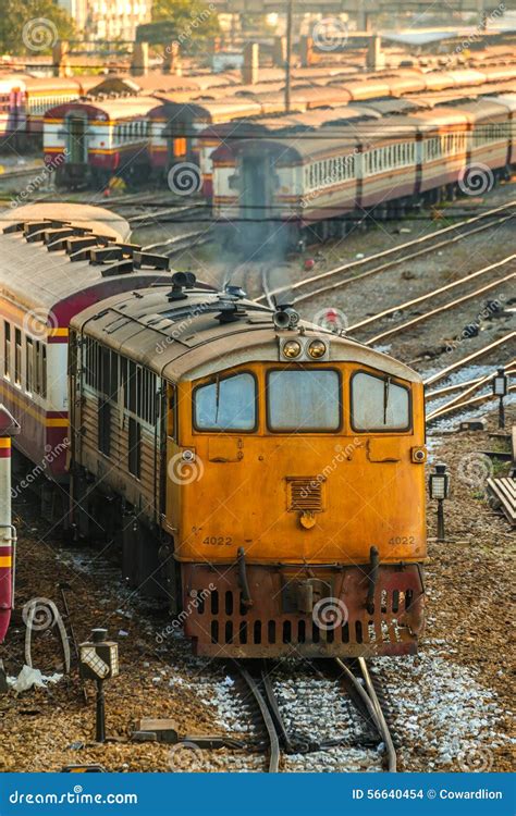 Old Diesel Locomotives and Trains in Bangkok Editorial Stock Image ...