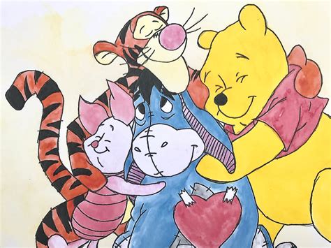 Disney's Winnie The Pooh and Friends Watercolour Painting | Etsy