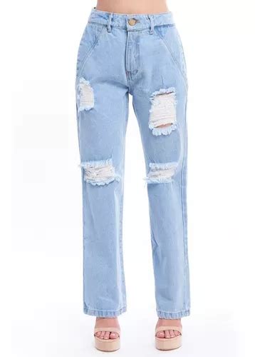 Pantal N Jeans Mom Tiro Alto Stretch Devendi Denim Co Env O Gratis