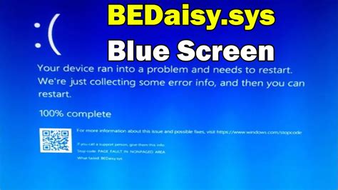 HOW TO Fix BEDaisy Sys BSOD Blue Screen Error In Windows 10 Or 11 YouTube