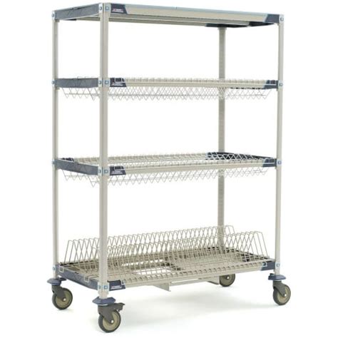 Metro Pr48vx3 Xdr Metromax I Mobile 4 Shelf With 2 Drop In 48 Wide X 24 Deep Drying Rack Unit