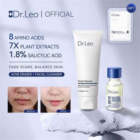 Dr Leo Acne Essence Facial Cleaner Hydrating Mask Anti Acne Cleaning