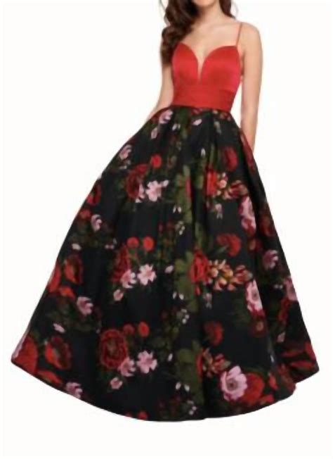 Rachel Allan Floral Jacquard Ballgown Lyst