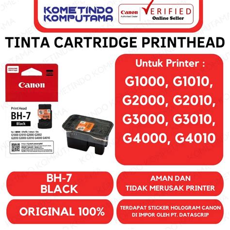 Jual BH 7 BH7 BLACK Tinta Cartridge PRINTHEAD CANON 100 ORIGINAL HITAM