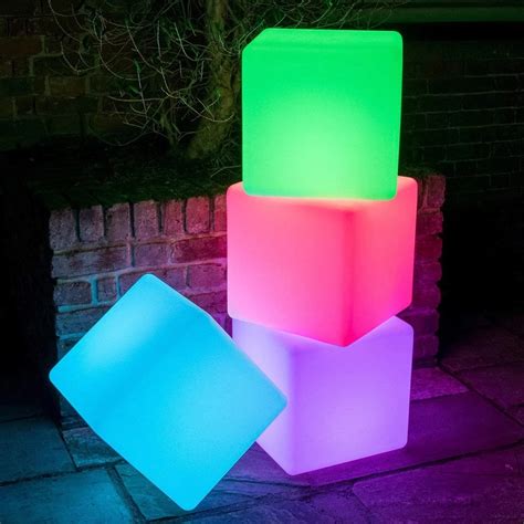 Lampe Cube Led Rvb Veilleuse Bureau D Co Couleurs Cm